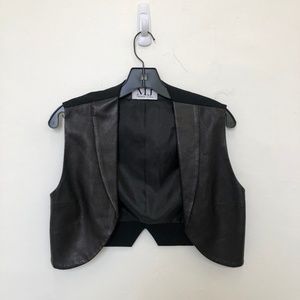 Crop Leather Vest